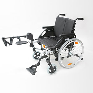 Elevating leg-rest wheelchair (left leg)